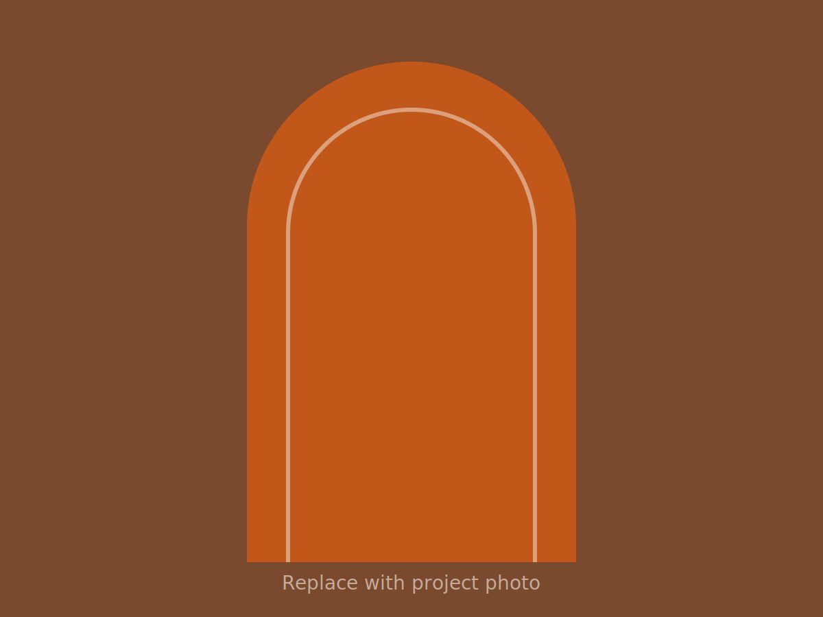 Arched feature wall